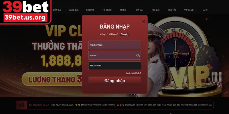 Chi tiết các bước đăng nhập 39BET hội viên cần nắm