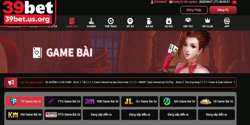 Game bài 39BET là sảnh chơi trực tuyến được đông đảo người chơi đánh giá cao