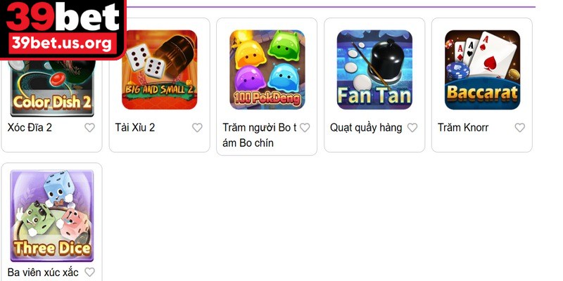 Sảnh game bài cung cấp đa dạng trò chơi bài trực tuyến